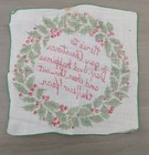Unused Vintage Christmas Hankie Holly Red Berry Gay Christmas New Year Message 