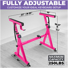 Pink Z-style Piano Keyboard Stand W  Wheels     Adjustable For 54   88 Key Pianos