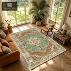 5  X 7  Machine Washable Area Rug  Non-slip Low-pile Carpet