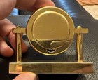 Vintage Bnsf Railroad Brass Swivel Desk Clock 1974-2014 40-yr Retirement Award