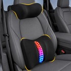 Lumbar Back Support Pillow Set For Car   Memory Foam Neck Headrest  Adjustable S