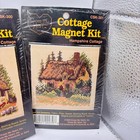 Lot Of 3 Vintage 1993 Cross My Heart Cottage Magnet Cross Stitch Kits New Sealed