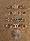 Lot Of 4 Designer Stamped Connector Chanel Charms buttons 