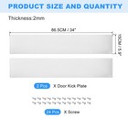 2pcs 6 X 34 Inch Aluminum Door Kick Plate For Exterior Front Door Silver