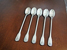 Set 5 Vendome   Arcantia Christofle Silverplate 7 3 4  Ice Tea Spoons