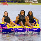 Ho Sports Trident 3 Person Towable Boat Tube Water Lake Ski Inflatable Rope Pump
