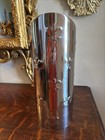 Vintage Art Deco Chrome Water Pitcher With Fleur De Lis Design 10  Tall