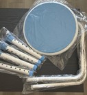 Vaunn Medical Swivel Adjustable Shower bath Stool Blue