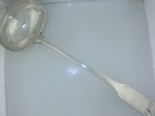 Early Coin Silver 13 3 4  Soup Ladle Liberty Browne Philadelphia 1810-1815