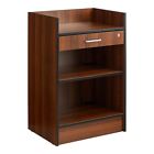 Restaurant Cash Register Stand With Locking Drawer In Walnut Laminated Wood