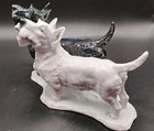 Scottish Terrier Rosenthal Germany Black And White Scotty Dogs Figurine 1940s