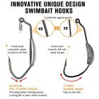 12pcs Weighted Worm Hooks 3 0 4 0 5 0 Swimbait Screw Lock Weedless Fishing Gear