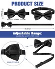 20 Pieces Bow Ties For Men  Formal Satin Solid Tuxedo Adjustable Length Pre T   