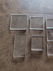 Lot Of 11 Clear Acrylic Stamp Blocks - Different Sizes For Rubber Stamps