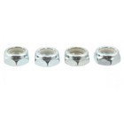 Shorty s Hardware Skateboard Truck Replacement Axle Nuts 4 Pack Silver