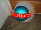 Vintage Schlitz Beer Motion Lighted Blue Saturn Globe -  Damaged Does Not Work