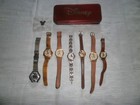 Vintage Lorus Mix Lot Of 7 Mickey Mouse Disney Quartz Watches  Tin  Untested