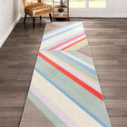 Modern Multicolor Geometric Area Rug  Contemporary Living Room Carpet  Hand Rug