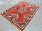 Antique 100 Year Old Handwoven Anatolian Turkish Rug     Natural Dyes  Vintage Woo
