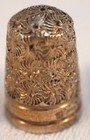 Ornate Sterling Silver Thimble In Case Charles Horner Hallmarked N Chester 1889