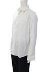 Vince Mens Slim Fit Button Down Long Sleeves Dress Shirt White Cotton Size Large