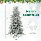 6 Ft Artificial Christmas Tree W 594 Pe Pvc Branch Tips   250 Led Lights