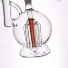 Glass Bong Smoking Hookah Percolator Water Pipe Recycler With 14mm Bowl-