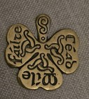 Vintage Irish Brass Shamrock Plaque Cead Mile Failte Solid Brass Ready To Hang 
