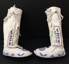 Size 9 5 Handcrafted Beaded Buckskin Native American Indian Moccasins   Leggings