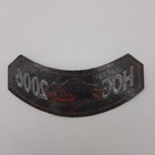 Harley-davidson Hog 2006 Curved Patch Black Orange Motorcycle Vest Biker