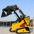 2026 New 24hp Mini Skid Steer Loader 4-in-1 Bucket 3-stage Pump Hydraulic System