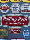 Vtg Beer Patches Lot Of 12 Unused Patches Rolling Rock Stroh   s Molson Meister