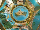 Rare Vintage Disneyland Florida 7  Glass Ashtray Ash Tray - Great Condition
