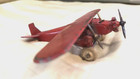 K530  Nice 1930 s Tri Motor Airplane  all Props Spin   Tootsietoy   Barclay