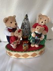 Vintage Avon Musical Animated Christmas Bear Set  Tested  Original Box