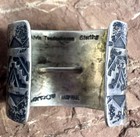 Alvin Todacheene Navajo Sterling Ponytail Holder W  Stamp Work 21 Mm Wide 12 5gr