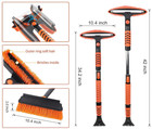 42  Snow Brush   Ice Scraper With Pivot Head  Foam Grip  Shovel For Cars suvs