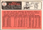 1966 -milt Pappas- Topps Autograph signed auto Baseball Card  105 Orioles