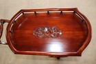 Vintage  Tea   Bar Cart  Stained  Decorative  Clean  2 Teir  Bottle Holders