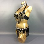 Sequins Beaded Samba Carnival Edc Clothes Belly Dance Costume Bra Belt 13 Colors