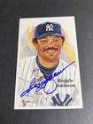 Signed Reggie Jackson  Yankees  12th No 216 Perez Postcard 01250   Sid