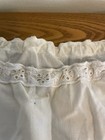 Vintage White Cotton Camisole With Eyelet Straps Medium Size