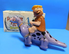    Vintage Marx Wind-up Flintstone Pals Barney On Dino Tested See Video  st