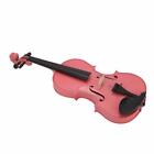 New 1 2 Size Pink Acoustic Violin Set With Case Bow Rosin Kid Gift