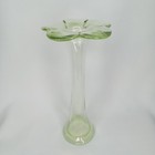 Vintage Mid Century Modern Green Glass Jack In The Pulpit Vase Mcm Home Decor