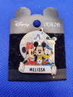 Walt Disney Name Pin  melissa  Mickey Minnie Mouse And Donald Duck Vintage