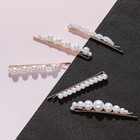Fashion Women Pearl Hair Clip Snap Barrette Stick Hairpin Hair Accessories Gift