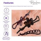 Parcelona French Large Twist N Clip Flower Bow Chain Hair Clip Barrettes