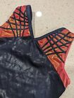 Beautiful Gk Elite Gymnastics Dance Leotard Adult Medium Blue Orange Salmon