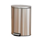 14 5 Gallon Stainless Steel Step On Kitchen Trash Can  Silver Garbage Can
